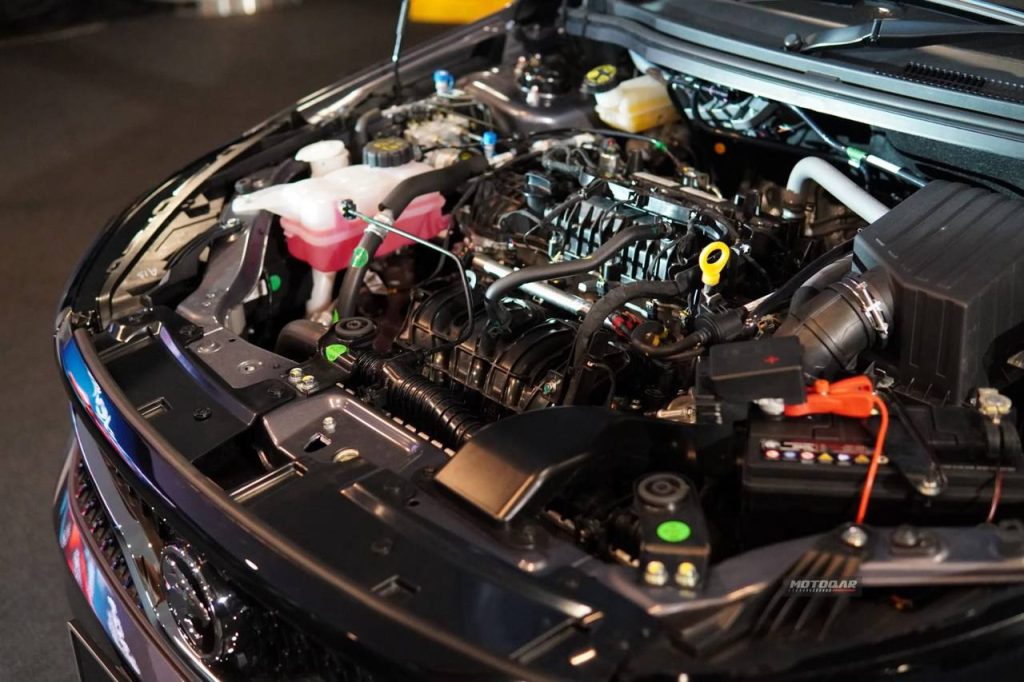 Ruang enjin All-New Proton Saga MC3 2026 dengan susun atur komponen moden, sistem penyejukan baharu dan reka bentuk lebih kemas.