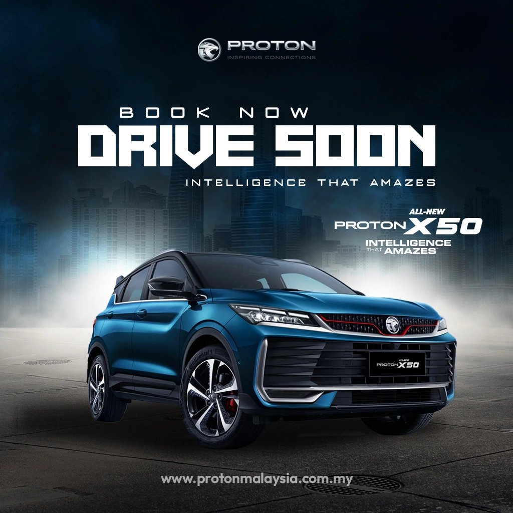 Poster All-New X50 dengan tema Book Now Drive Soon.