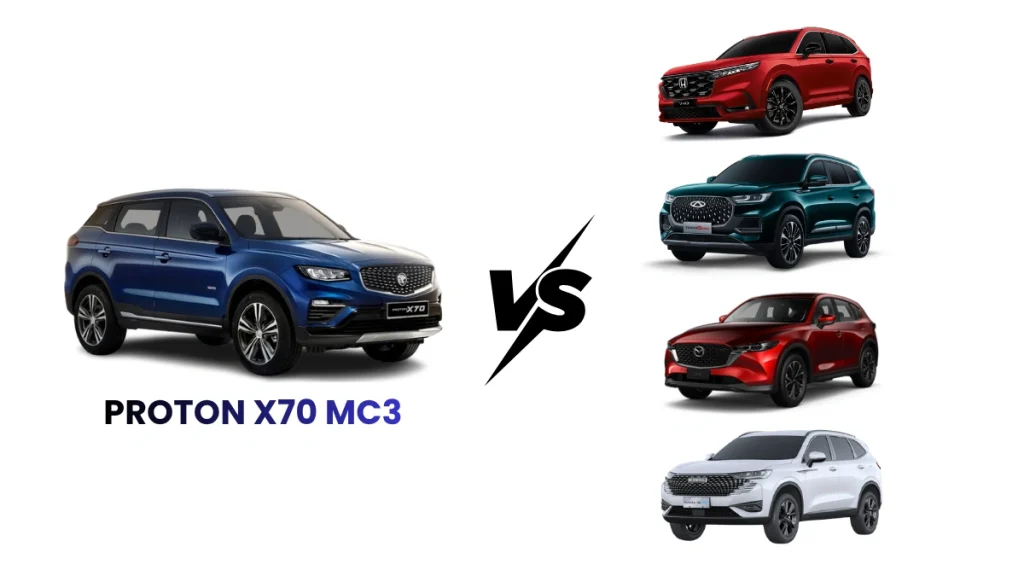 Perbandingan Proton X70 MC3 dengan Honda CR-V Chery Tiggo Mazda CX-5 dan Haval H6 di Malaysia